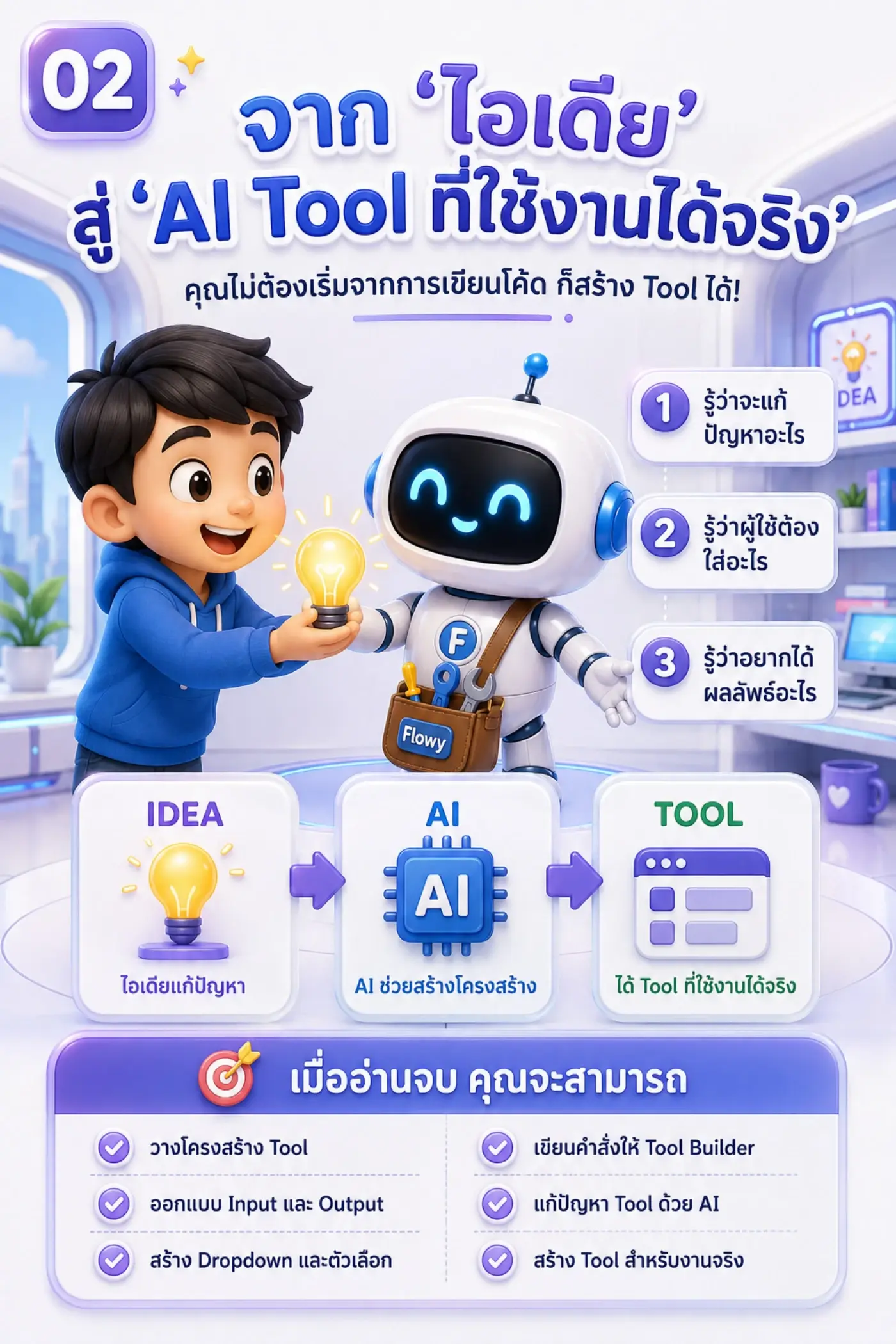 Google Flow Tool Builder — สิ่งที่จะได้เรียนรู้ในเล่ม